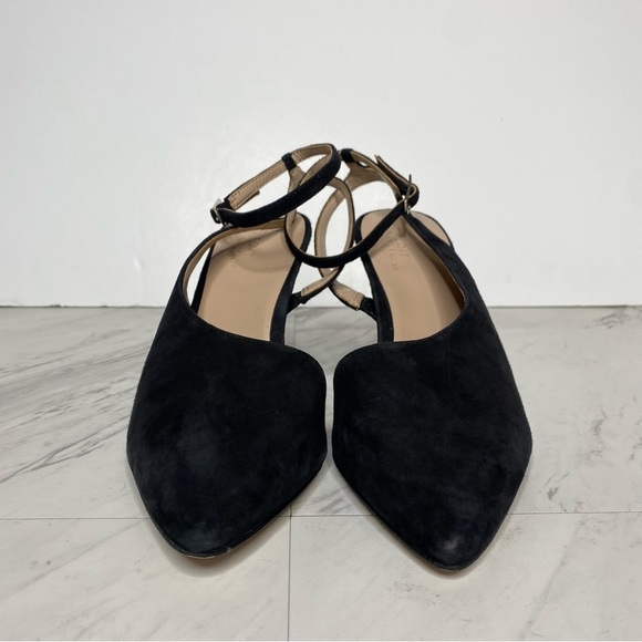 27 Edit Adelice Black Suede Pointy Toe Pump 8 1/2 M - Picture 2 of 13